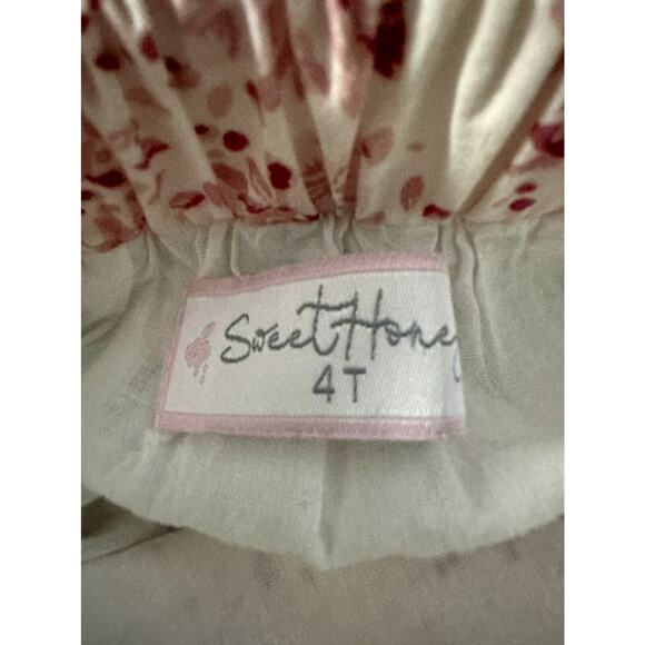 SweetHoney Sleeveless Happy Tunic Fields Of Fall Floral Gingham Ruffle Cotton 4T - Picture 4 of 8